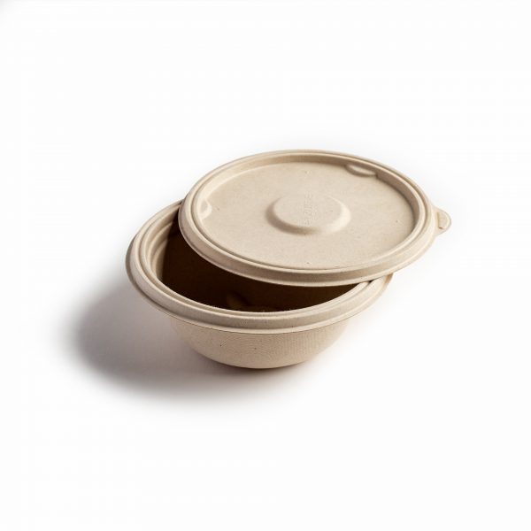 Anti-Leak Spill-Proof Eco-Friendly Compostable Biodegradable Round Takeout Bowl Container