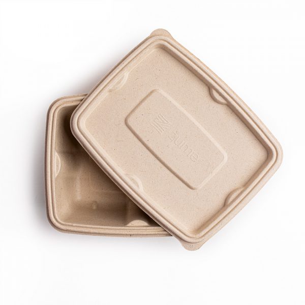 Anti-Leak Spill-Proof Eco-Friendly Compostable Biodegradable Rectangular Takeout Box Container
