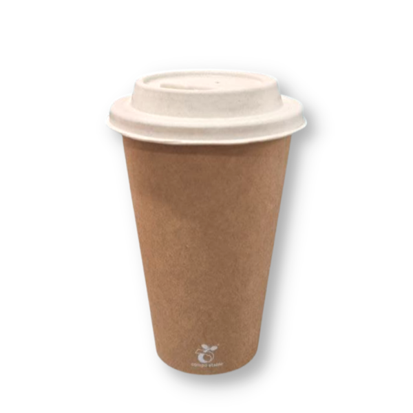 MOSS Eco-Friendly Compostable Biodegradable 16oz cup + Functional Lid